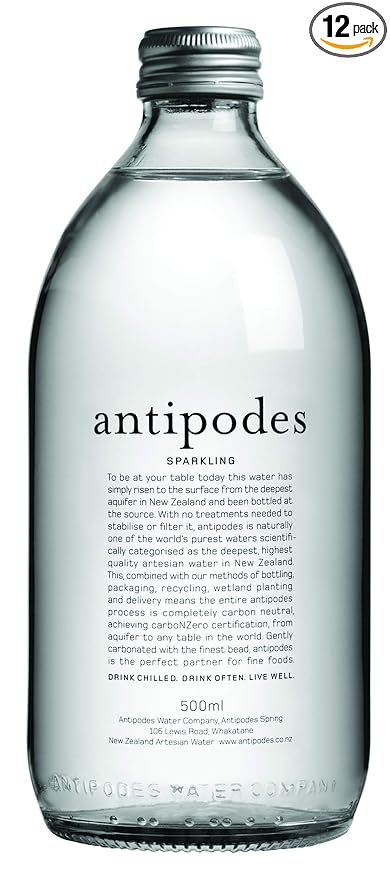 Antipodes - Sparkling Water - 16.9 oz (500 mL) (12 Glass Bottles)