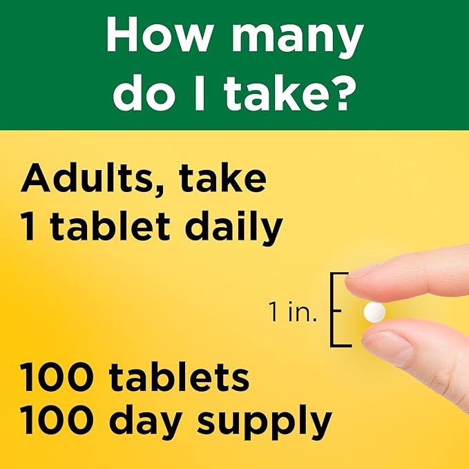 Nature Made Vitamin B1 100 mg, 100 Tablets, 100 Day