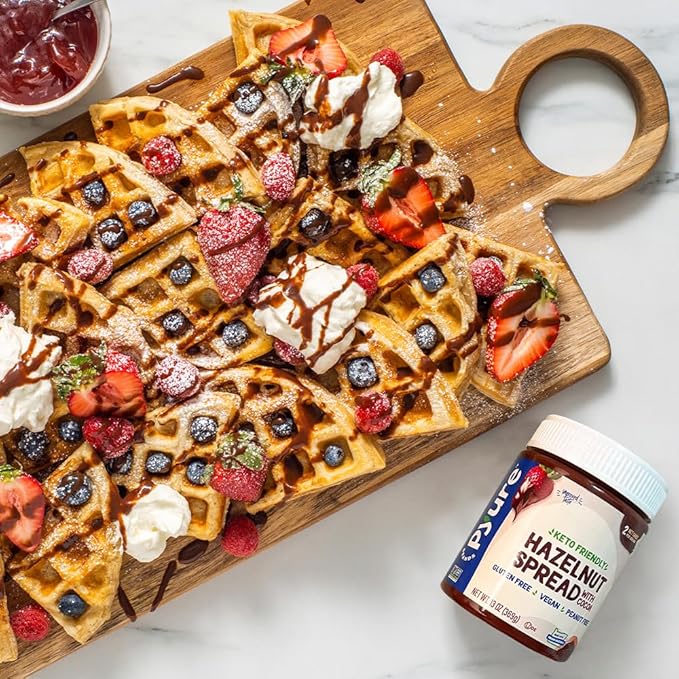 Pyure Hazelnut Spread with Cocoa 2 Net Carbs Keto Snack Gluten-Free, Peanut Free, Plant-Based Hazelnut Spread for Vegan Keto Friendly Food 13oz