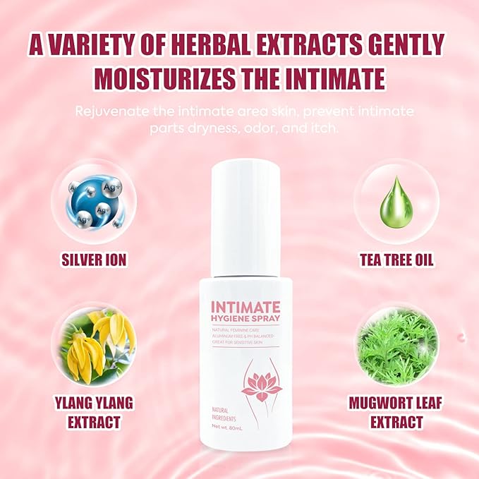 VANERIA Intimate Spray for Women,100% Natural 80ml/2.70 fl.oz