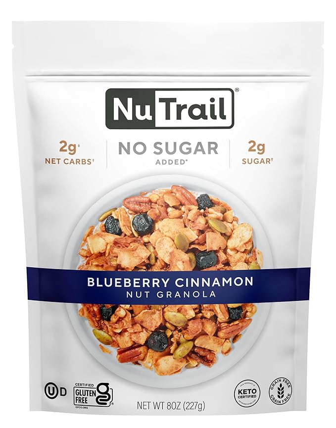 NuTrail Nut Granola Cereal, Blueberry Cinnamon, 8 oz. 1 Count