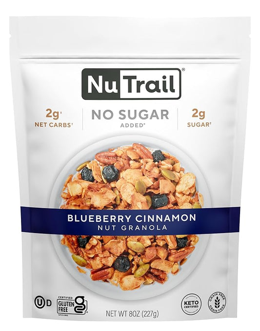 NuTrail Nut Granola Cereal, Blueberry Cinnamon, 8 oz. 1 Count