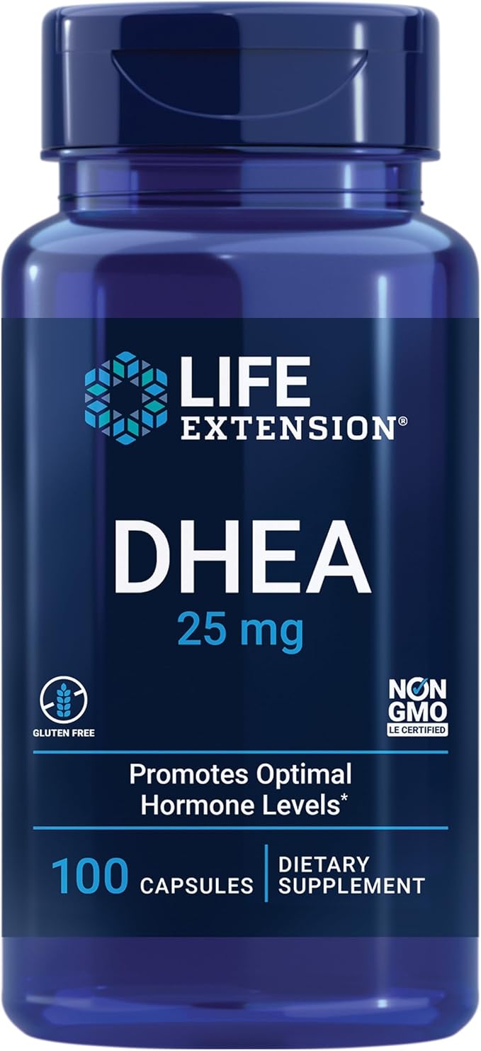 Life Extension DHEA 25mg Hormone Balance D3 5000IU 5000IU Bone 100 Capsules 60 Softgels