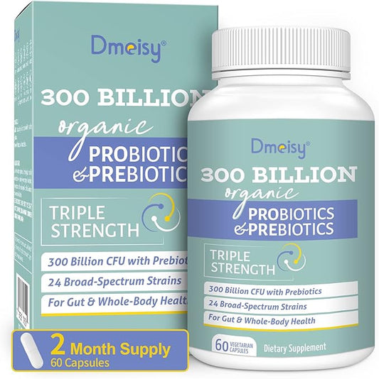 Probiotics for Women and Men 300 24 Strains 15 Organic 2 Month