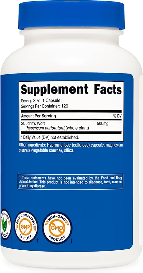 Nutricost St John’s Wort Capsules (500mg) 120 Capsules