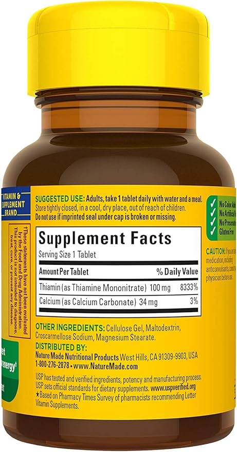 Nature Made B1 100 Mg 100 (5 Pack)