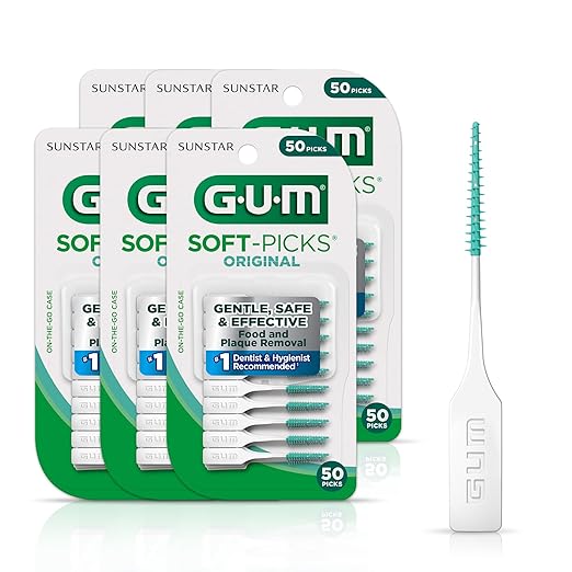 GUM Soft-Picks Original, Easy to Use 50ct (6pk) (6pk)
