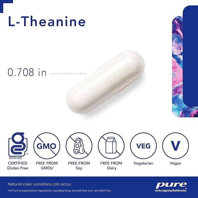 Pure Encapsulations L-Theanine 60 Capsules