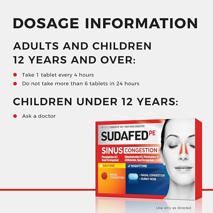 Sudafed PE Day and Night Sinus 20 Count