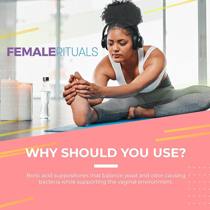 Boric Acid Suppositories for Women 600mg 30 Pack
