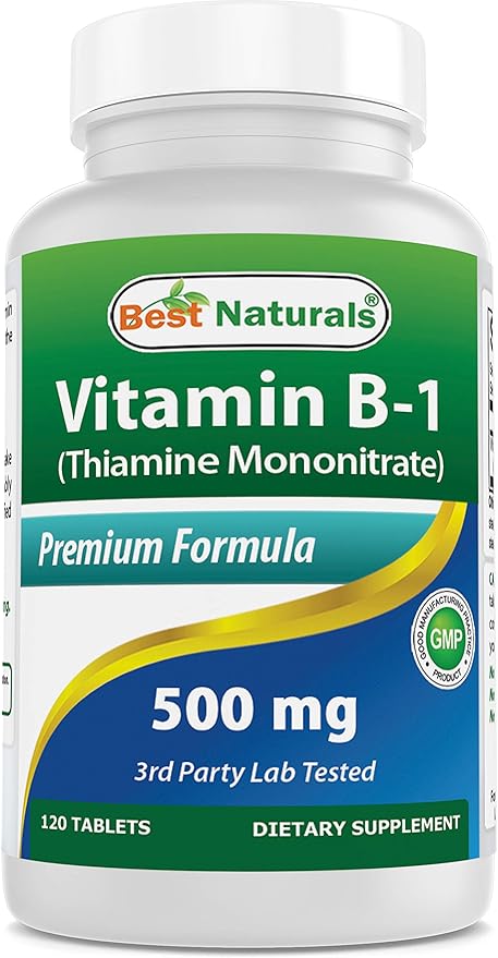 Best Naturals Vitamin B1 as Thiamine 500 mg 120 Tablets (120 Count 1))