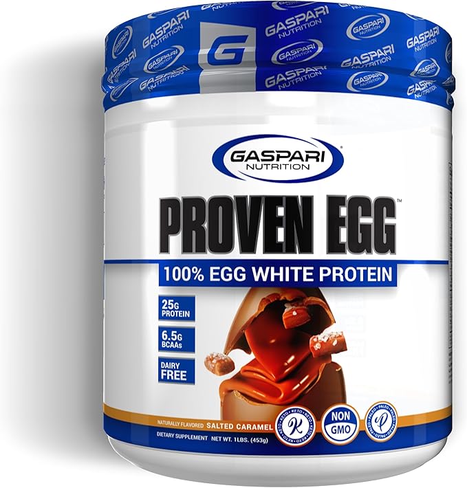 Gaspari Nutrition Proven Egg, 100% Egg 25g Protein, (1lb, Salted