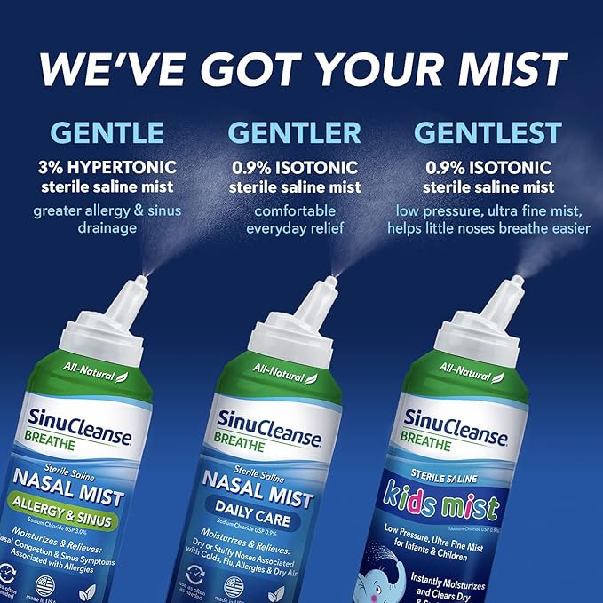 SinuCleanse Allergy & Sinus Sterile Saline 7.5 Oz,