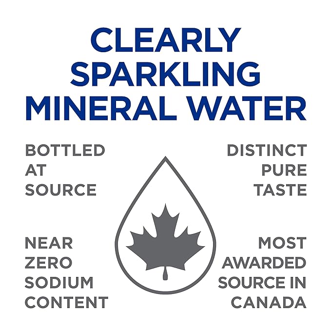 Clearly Canadian Clearly Sparkling Grapefruit Essence Unsweetened Flavored Sparkling Mineral Water, Zero Sugar & Zero Calories, 1 Case (12 Bottles x 325mL)