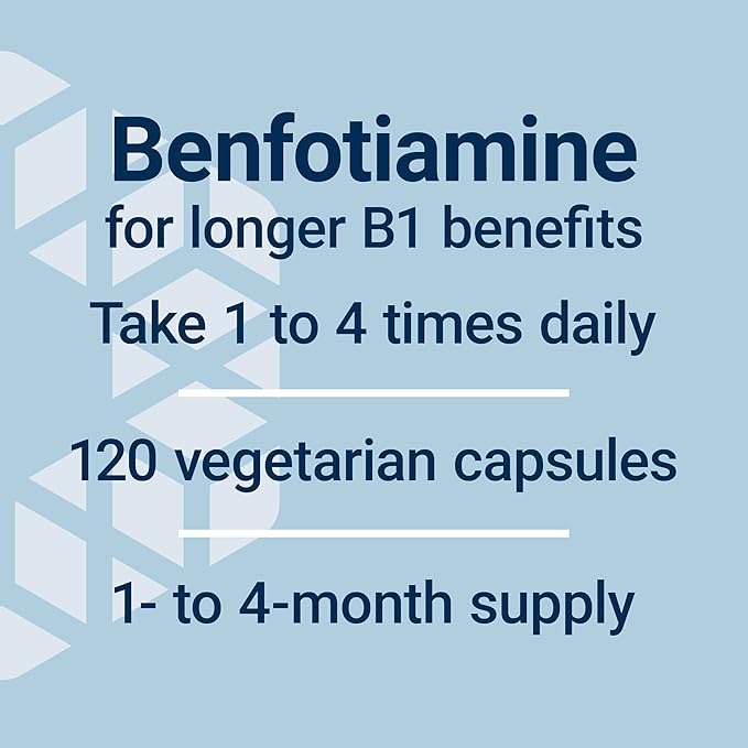 Life Extension Mega Benfotiamine, 250 mg, B1, high 120 capsules