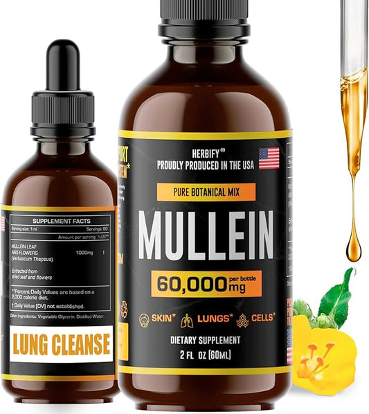 HERBIFY Mullein Extract 2 oz, Alcohol-Free