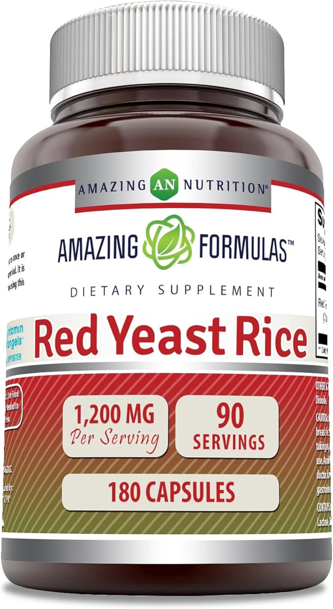 Amazing Formulas Red Yeast Rice 1200mg (180 Count)