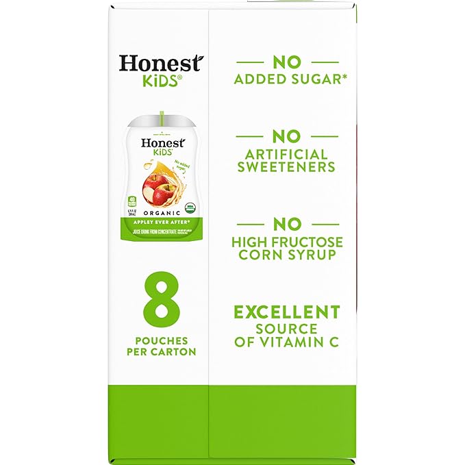 Honest Kids, Organic Juice Drink, Appley Ever After, 6.75 Fl Oz, 8 Pack