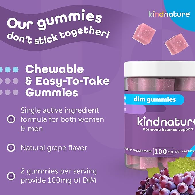 Kind Nature DIM Supplement Gummies - 100mg DIM Gummies