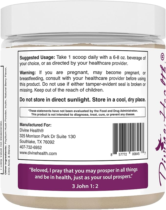Divine Health Dr Colbert MD Fiber 6g Fiber 9.52 oz