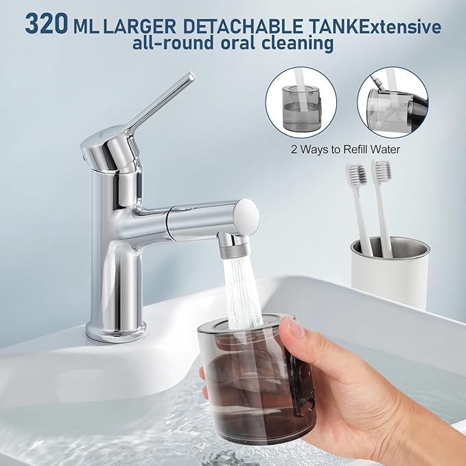 Water Dental flosser for Teeth Cleaning 4 Modes 6 Tips 7 Waterproof