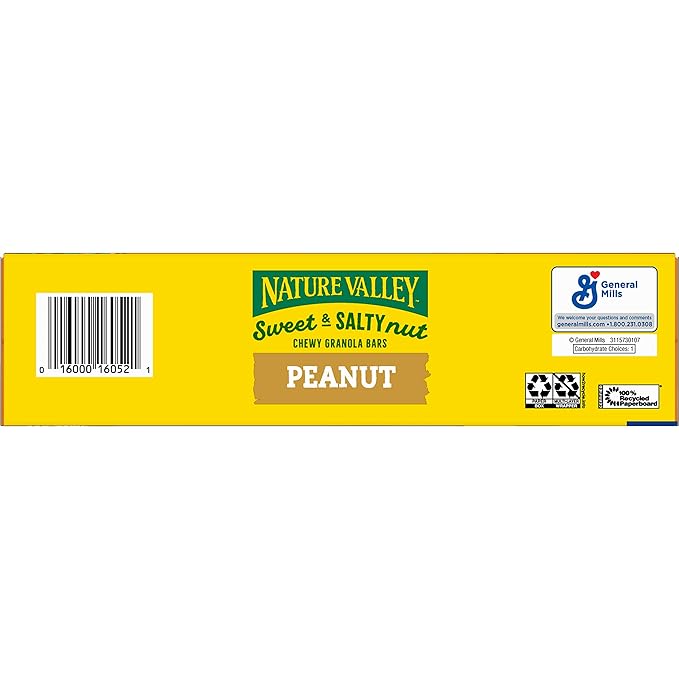 Nature Valley Granola Bars, Sweet and Salty Nut, Peanut, 15 Bars, 18 OZ