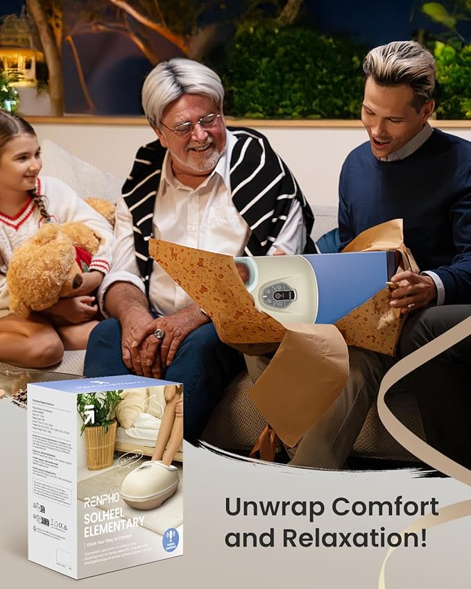 RENPHO Foot Massager with Voice Control 2025 Upgraded 3 Heating 12
