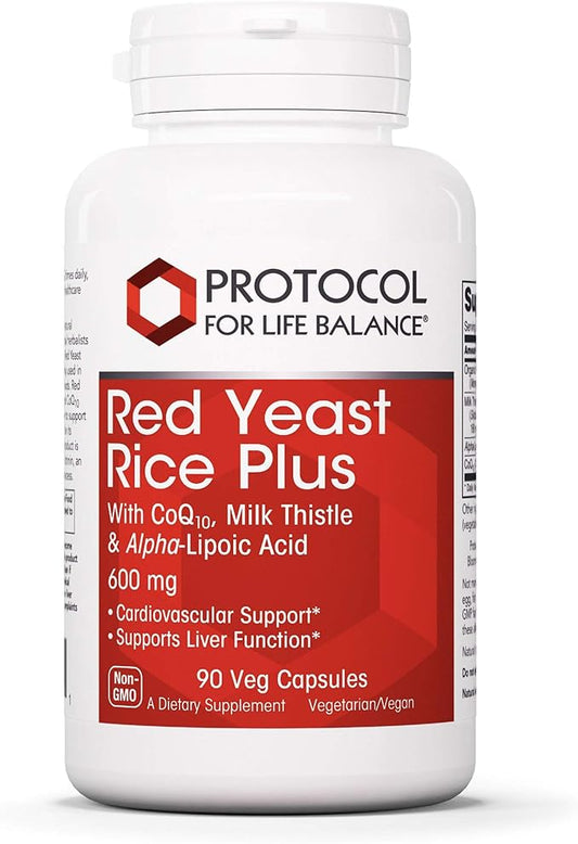 Protocol Red Yeast Rice Plus 600mg CoQ10, Milk 90 Veg