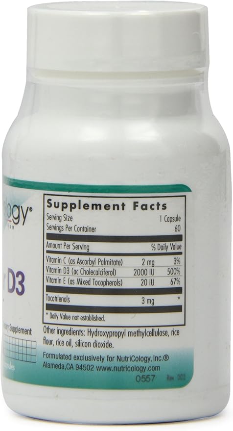 Nutricology Super D3 Dietary Supplement 60 Count