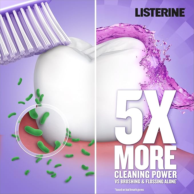 Listerine Total Care Anticavity Fluoride Mouthwash, 99.9% of 1L (Pack 2)