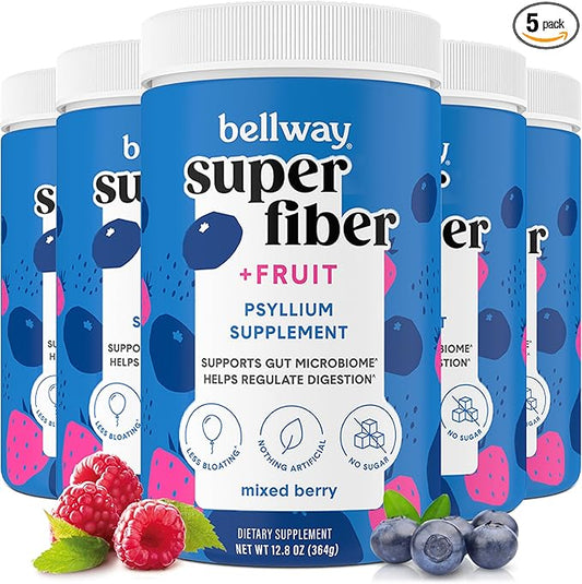 Bellway Super Fiber Powder + Fruit (5 Pack), (250 Servings)