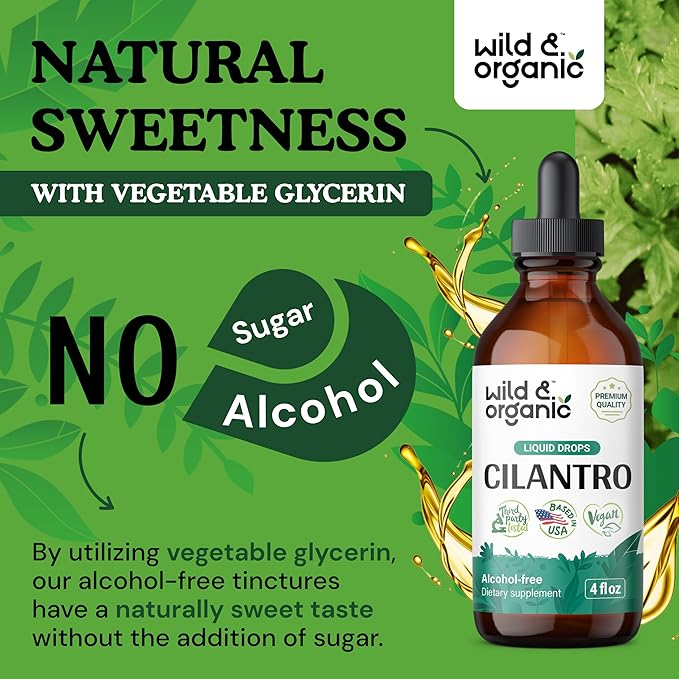 Cilantro Tincture - Detox Cleanse w/Organic 4 oz