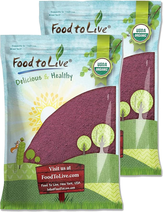 Food to Live Organic Black Elderberry 16 Pounds
