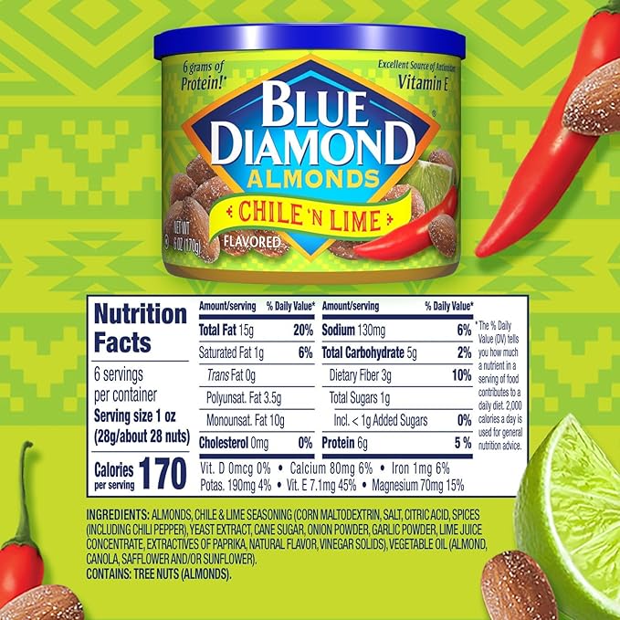 Blue Diamond Almonds, Snack Nut Flavored 6 Ounce