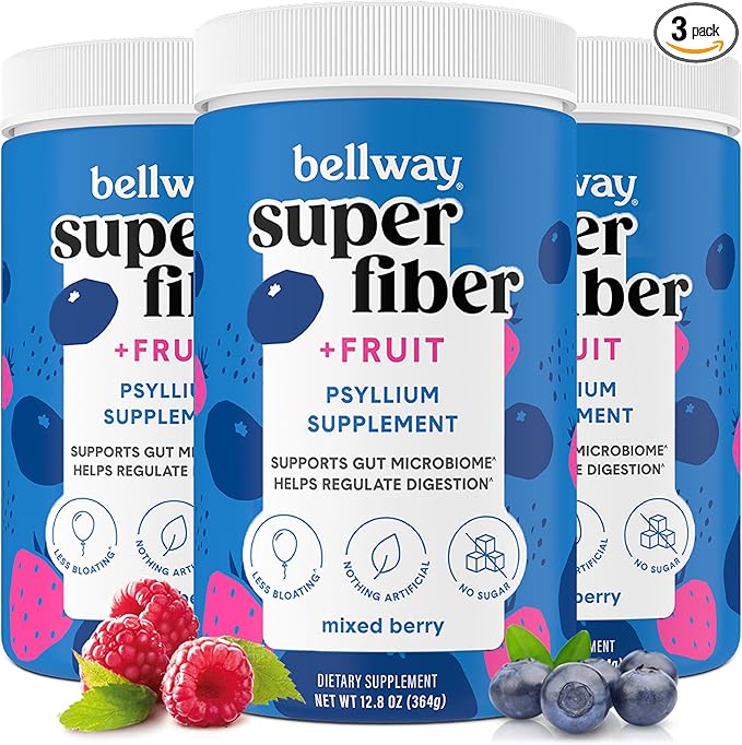 Bellway Super Fiber Powder + Fruit (3 Pack), (150 Servings)