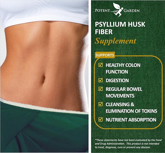 Psyllium Husk Capsules All Natural & 240 Caps