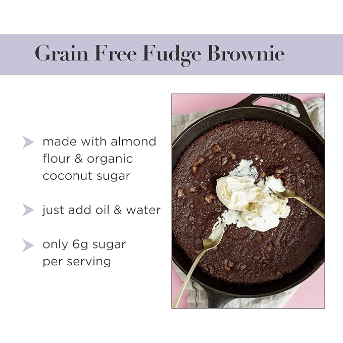 Stellar Eats Fudge Brownie Baking Mix, 10.4 oz, 1 Pack - Grain Free, Gluten Free, Dairy Free, Plant Based, Paleo Friendly
