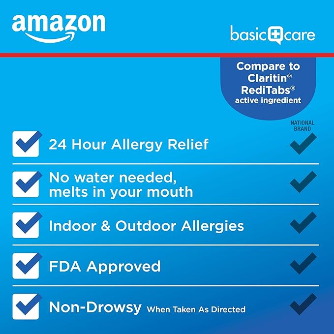 Amazon Basic Care 24-Hour Children Allergy 10 mg, 6+, 30 30 Count
