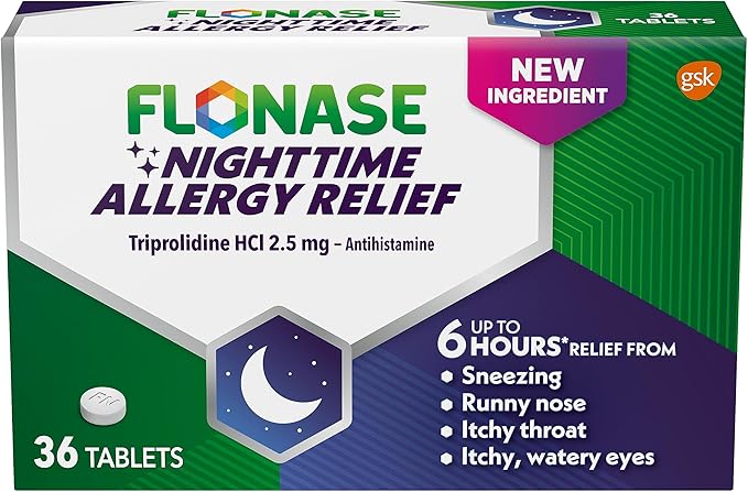 Flonase Nighttime Allergy Relief Tablets, Up 6 Hours 36 Coated