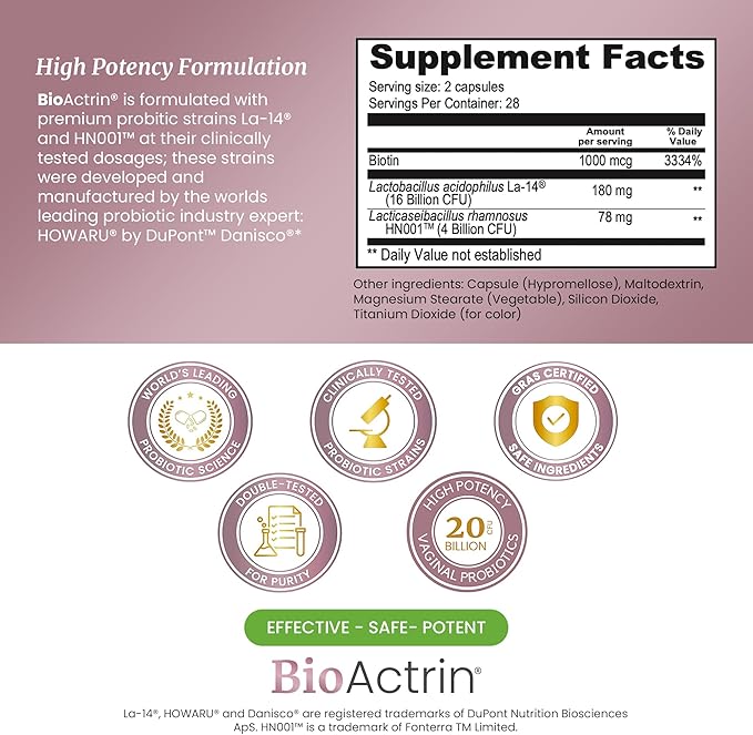 Bioactrin Vaginal Probiotics for Women 56 Pills