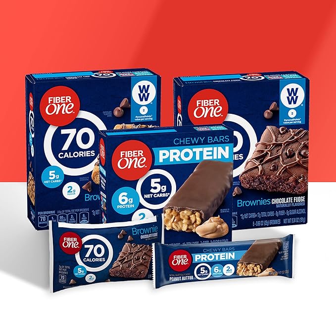 Fiber One 70 Calorie Soft-Baked Bars, Cinnamon Coffee Cake, 6 ct (Pack of 16)