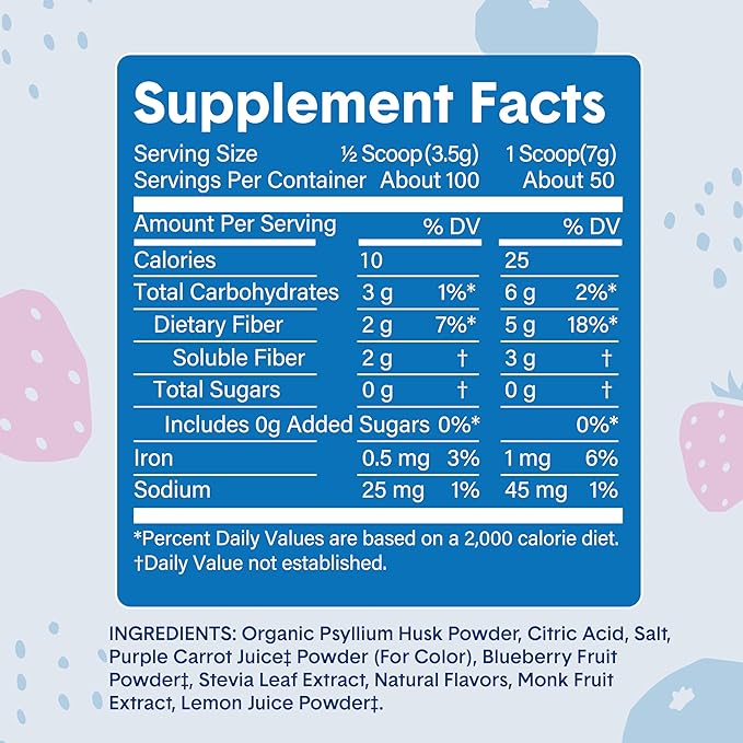 Bellway Super Fiber Powder + Fruit (5 Pack), (250 Servings)