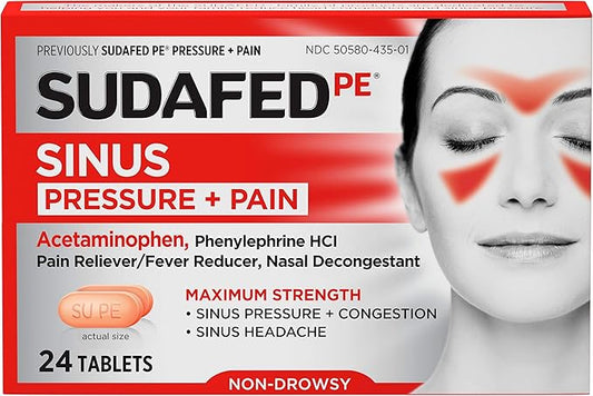 Sudafed PE Sinus Pressure + Pain 24 ct; 1