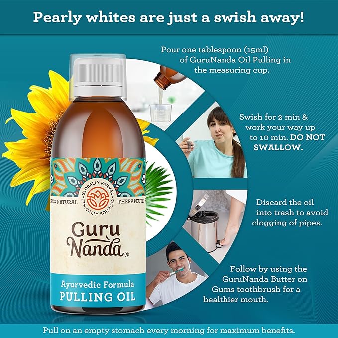 3 Pack GuruNanda Original Oil Pulling (8.45 fl.oz 3)