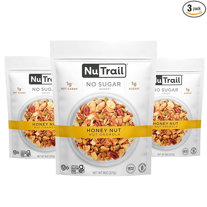 NuTrail Nut Granola Cereal, Honey Nut, 8 oz. 3 Count