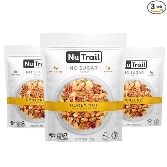 NuTrail Nut Granola Cereal, Honey Nut, 8 oz. 3 Count