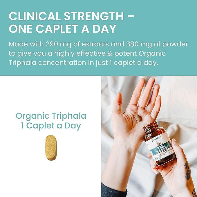 Himalaya Organic Triphala, Colon Cleanse & 688 mg, 90 Caplets, 2 Month