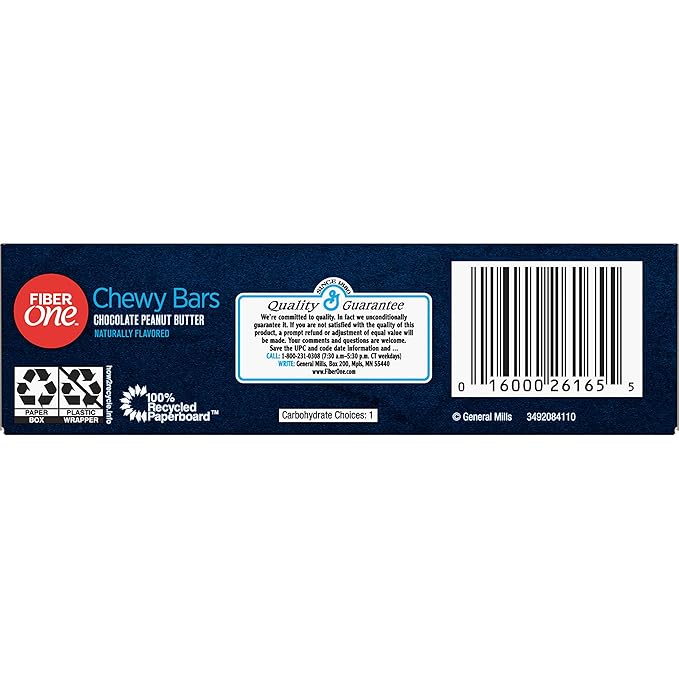 Fiber One 70 Calorie Chocolate Peanut Butter, 5 Bars