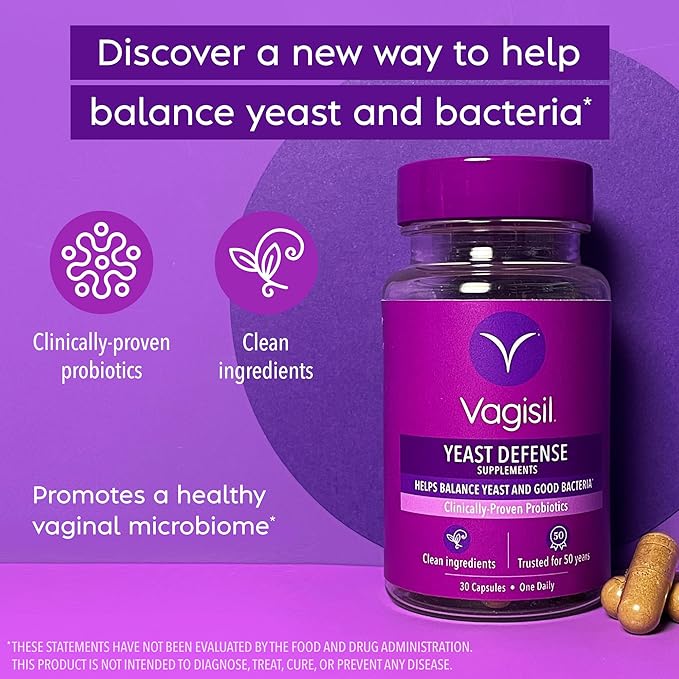 Vagisil Yeast Defense Supplements, Helps Balance 1 Capsule 30 capsules