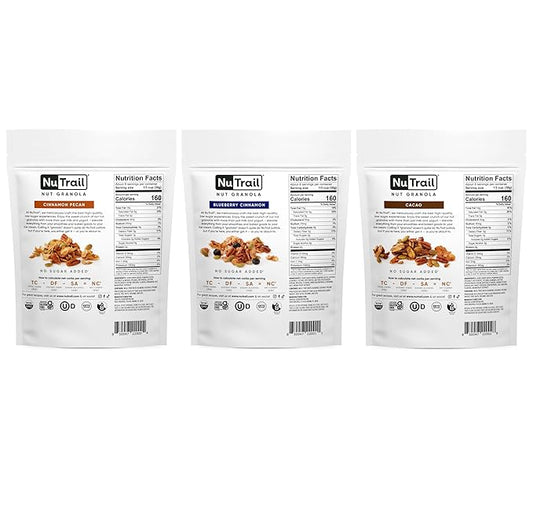 NuTrail Nut Granola, Variety Pack, No 8 oz. 6 Count